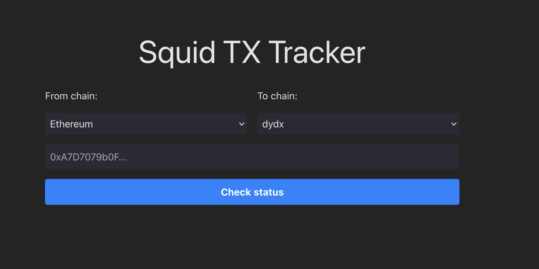 Squid Tracker tool